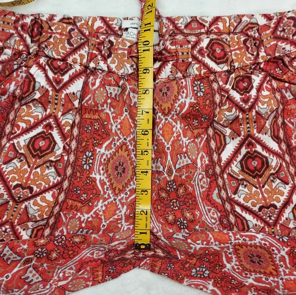 Rachel Zoe Multicolor Boho Linen Crop High Rise Pull On Pants Size S - Picture 7 of 11